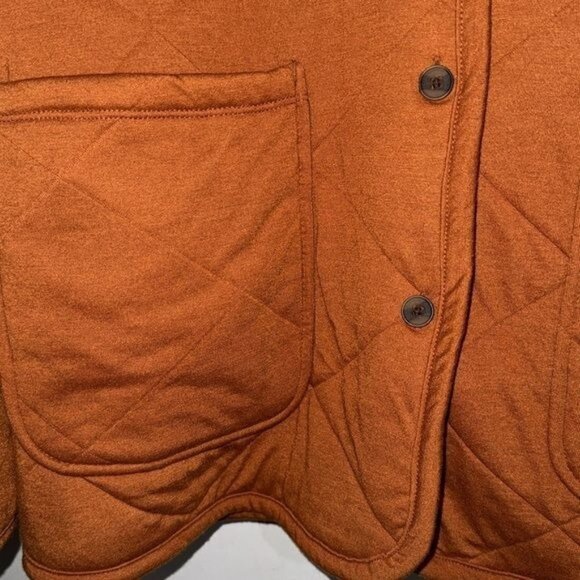 Cuddl Duds Women's Size M Light  Quilt Shirt Jacket Orange - Picture 7 of 9